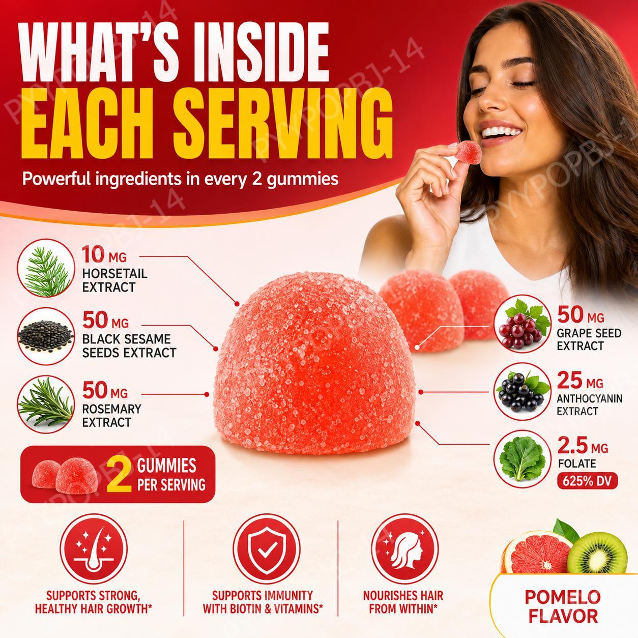 Biotin Gummies with Vitamin C  - огляд і ціна Hair Care Gummies