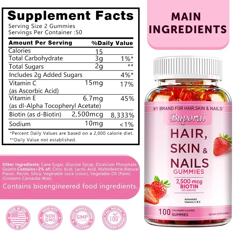 Hair, Skin and Nails Gummies - - огляд і ціна Hair Care Gummies