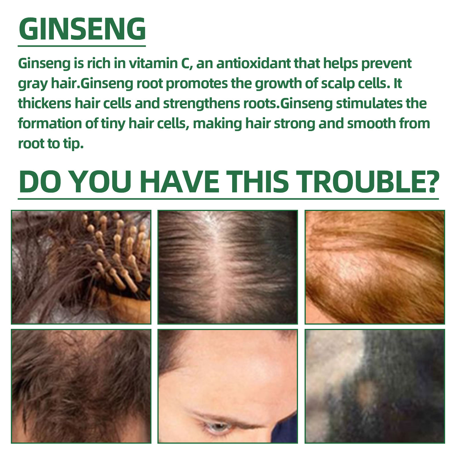 Natural Herbal Ginseng Hair Ca - огляд і ціна Hair Care Herbal Products